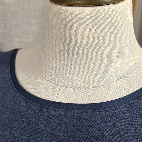 Gorgeous Lands End Tunic Style Tank-Sz M(10/12)-Satiny Trim-Blue-Rayon - Picture 6 of 16